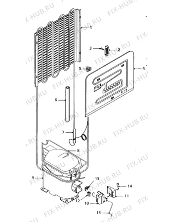 Взрыв-схема холодильника Electrolux RF510 - Схема узла Cooling system 017